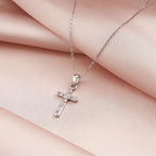 Hammered Cross Necklace Pendant Necklaces