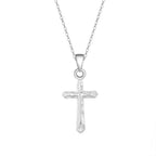 Hammered Cross Necklace Pendant Necklaces