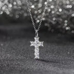Baguette Cross Pendant Necklace Pendant Necklaces
