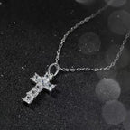 Baguette Cross Pendant Necklace Pendant Necklaces