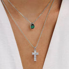 Baguette Cross Pendant Necklace Pendant Necklaces