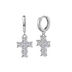 Princess Cross Drop Earrings Dangle & Drop Earrings