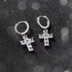 Princess Cross Drop Earrings Dangle & Drop Earrings