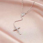 Rosary Cross Y Necklace Lariat & Y Necklaces