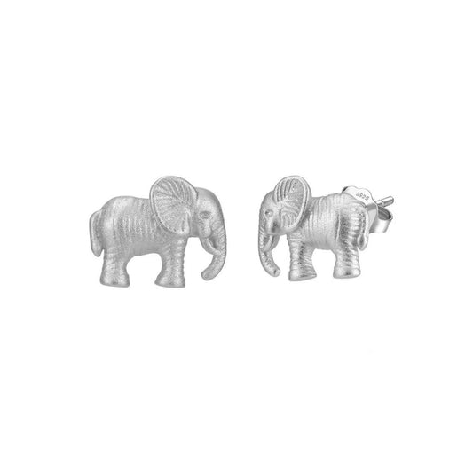 Elephant Stud Earrings – Sterling Silver or Gold Plated