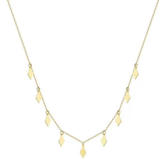 Geometric Drop Necklace – Sterling Silver or Gold Plated