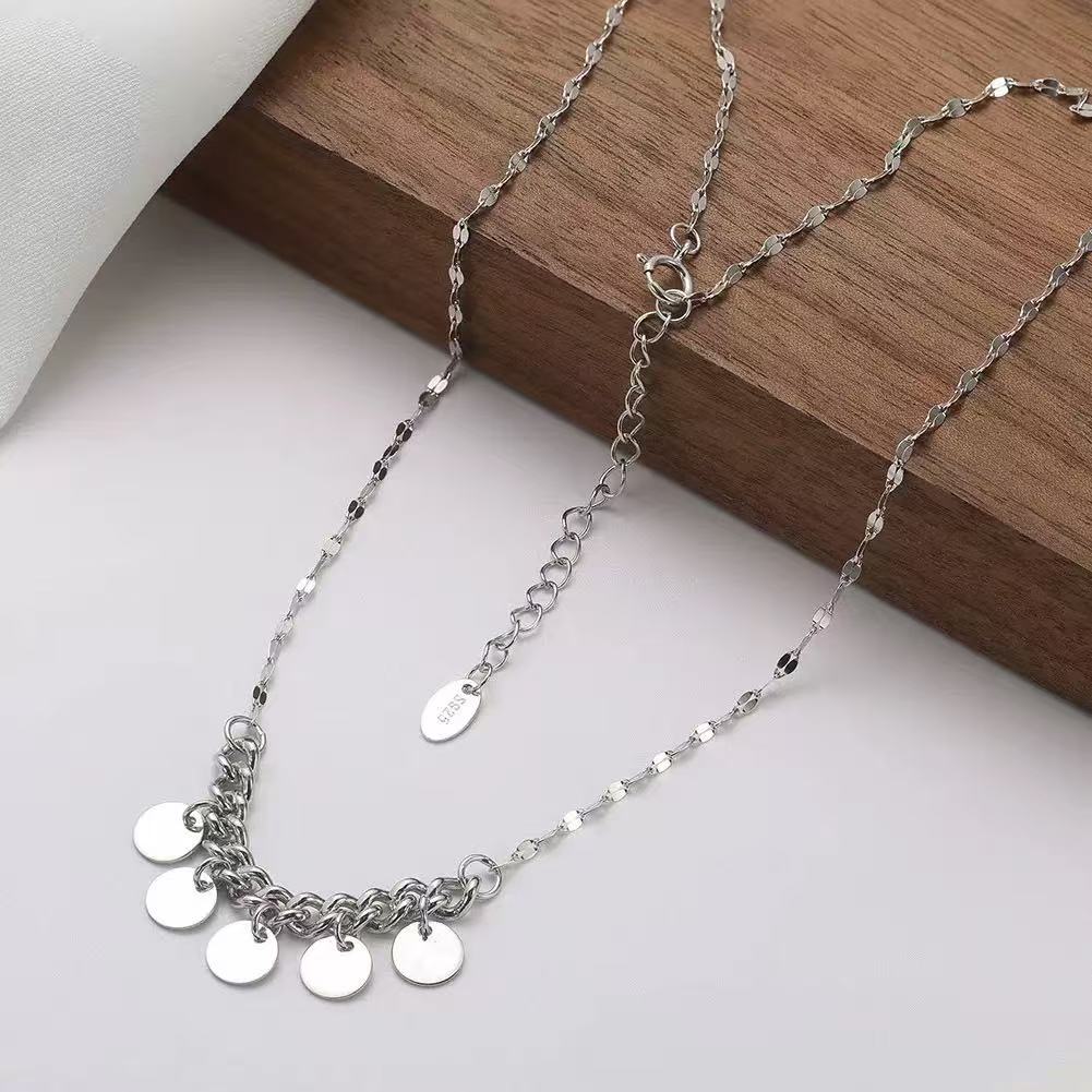 Disc Charm Necklace – Sterling Silver or Gold Plated