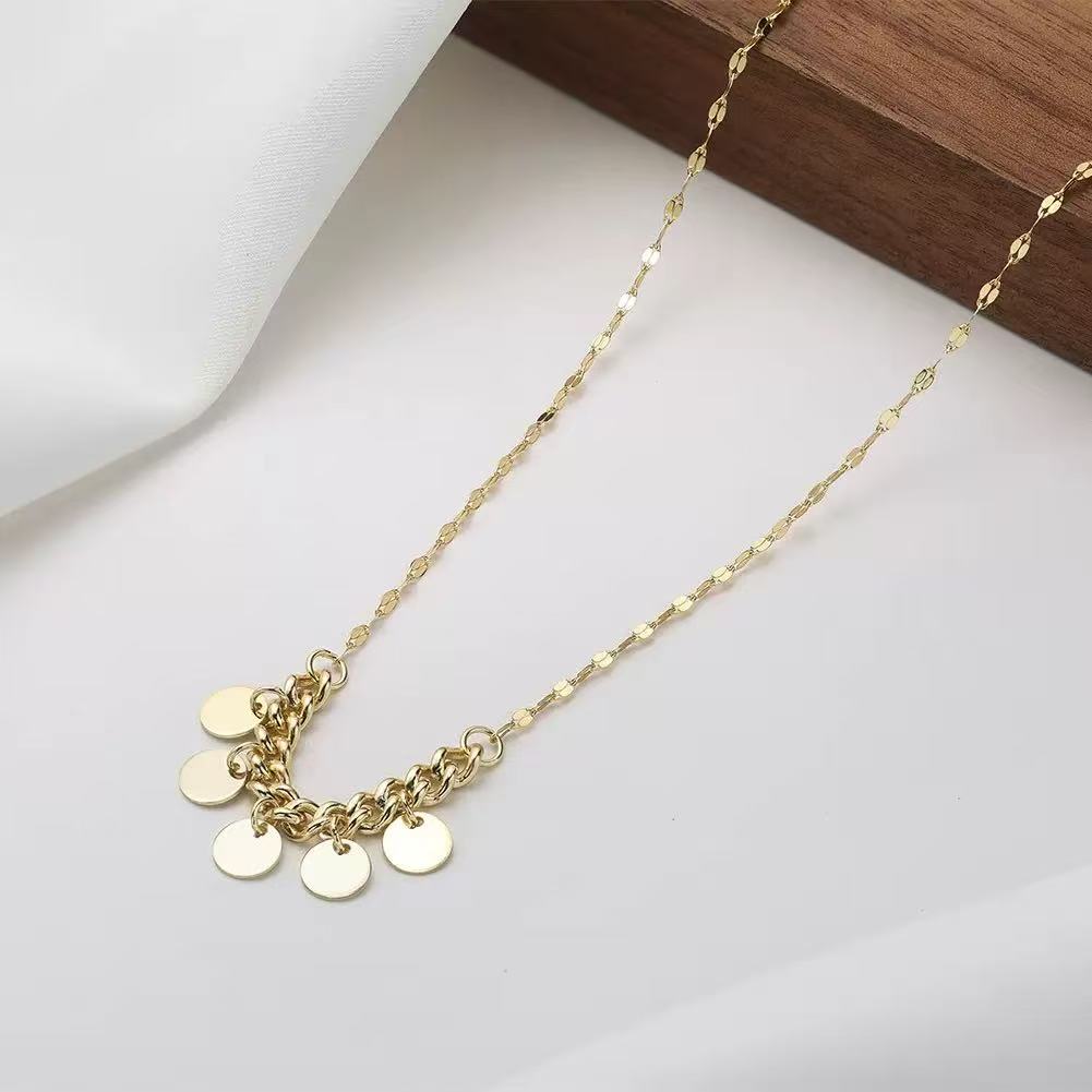 Disc Charm Necklace – Sterling Silver or Gold Plated