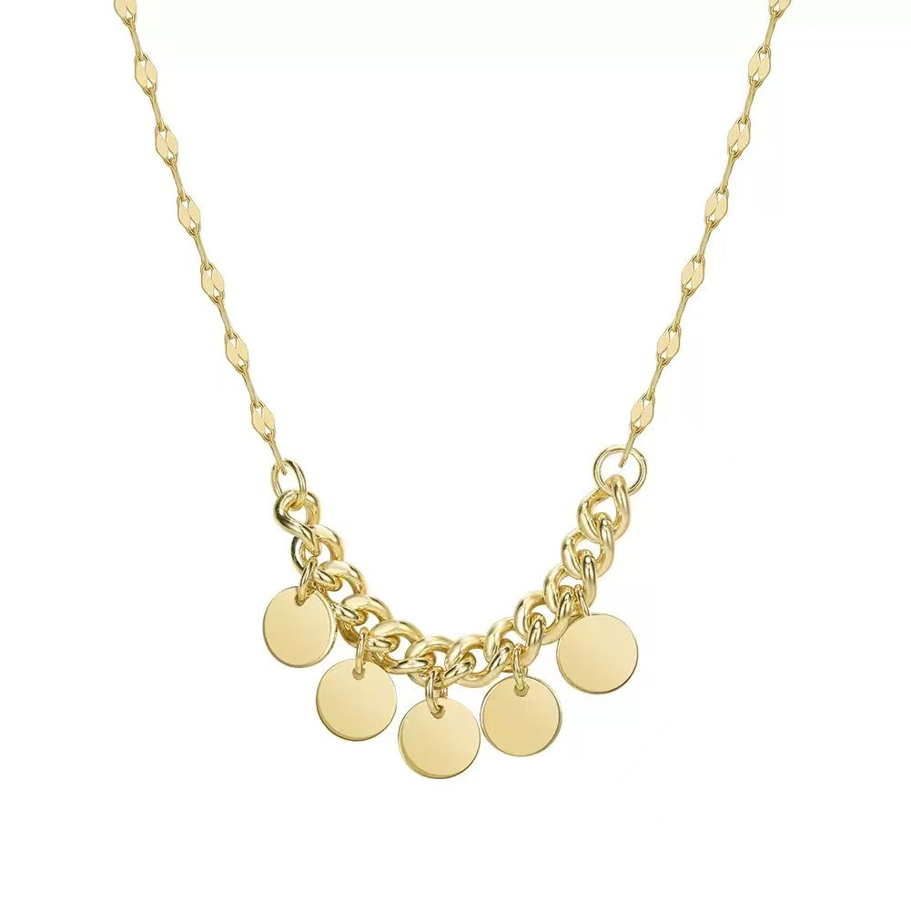 Disc Charm Necklace – Sterling Silver or Gold Plated