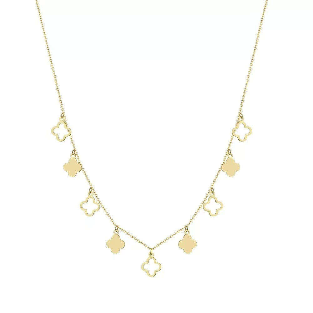 Clover Charm Necklace – Sterling Silver or Gold Plated