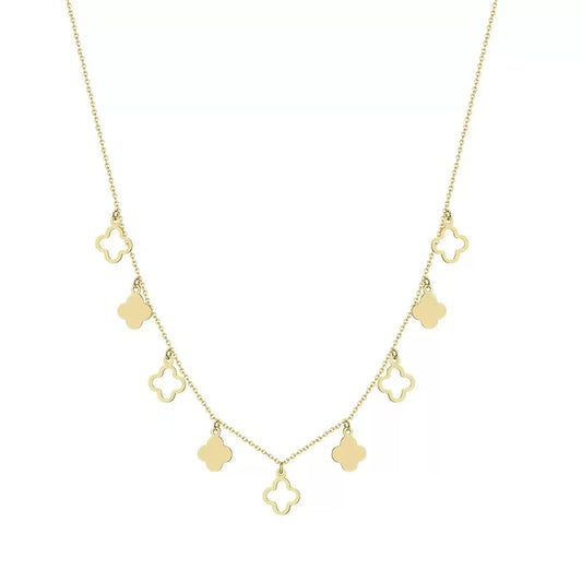 Clover Charm Necklace – Sterling Silver or Gold Plated