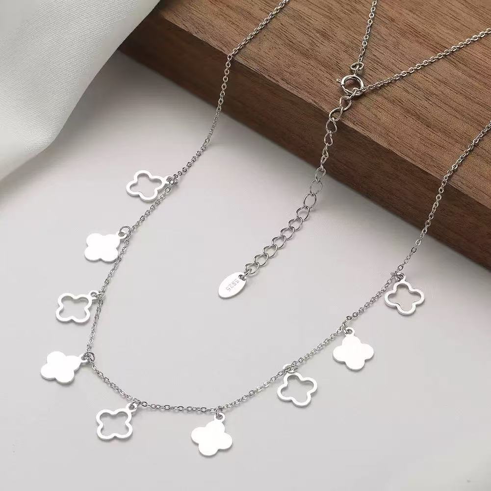 Clover Charm Necklace – Sterling Silver or Gold Plated
