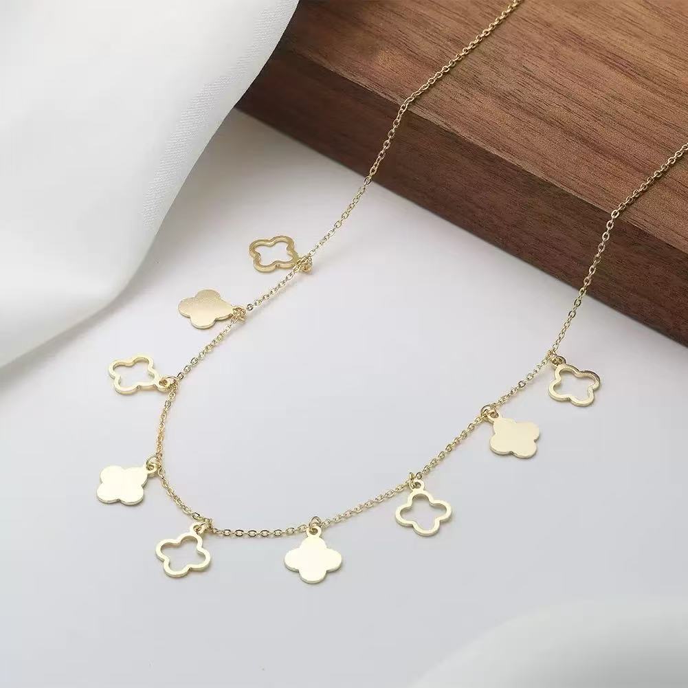 Clover Charm Necklace – Sterling Silver or Gold Plated