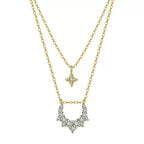 Moon Star Layered Necklace Multi-Strand Necklaces