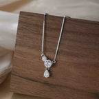 Triple Spark Drop Necklace Multi-Strand Necklaces