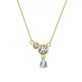 Triple Stone Drop Pendant Necklace product photo by Starlight