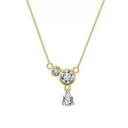 Triple Spark Drop Necklace Multi-Strand Necklaces