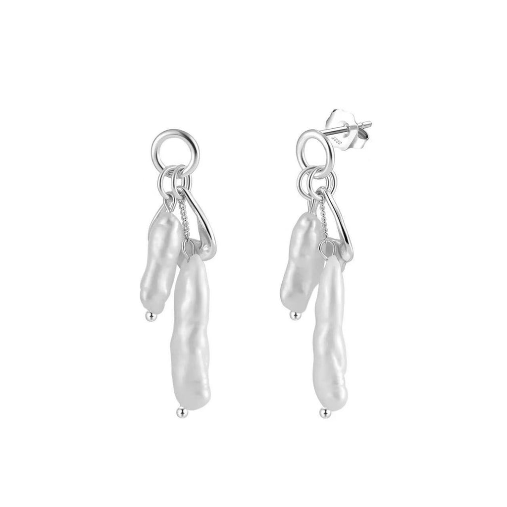 Baroque Pearl Drop Earrings – Sterling Silver or Gold Plated