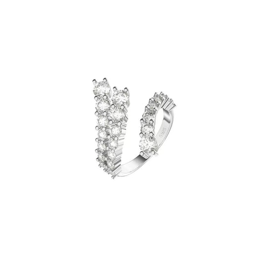 Twisted Radiance Open Wrap Ring
