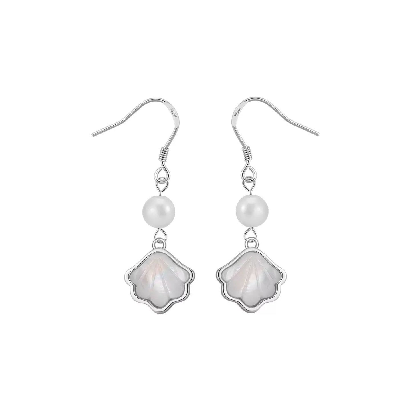 Petal Blossom Freshwater Pearl Dangle Earrings