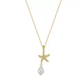 Starfish Baroque Pearl Necklace – 925 Sterling Silver Gold-Plated