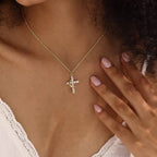 Halo Cross Pendant Necklace Pendant Necklaces