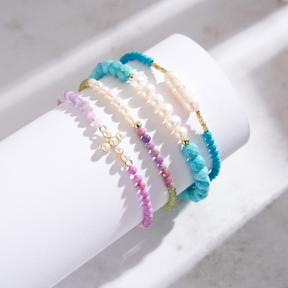 Pearl Stone Gradient Bracelet styling view
