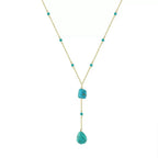 Turquoise Double Drop Y Necklace product photo