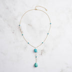 Turquoise Double Drop Y Necklace additional view 5