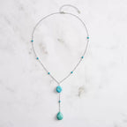 Turquoise Double Drop Y Necklace additional view 6