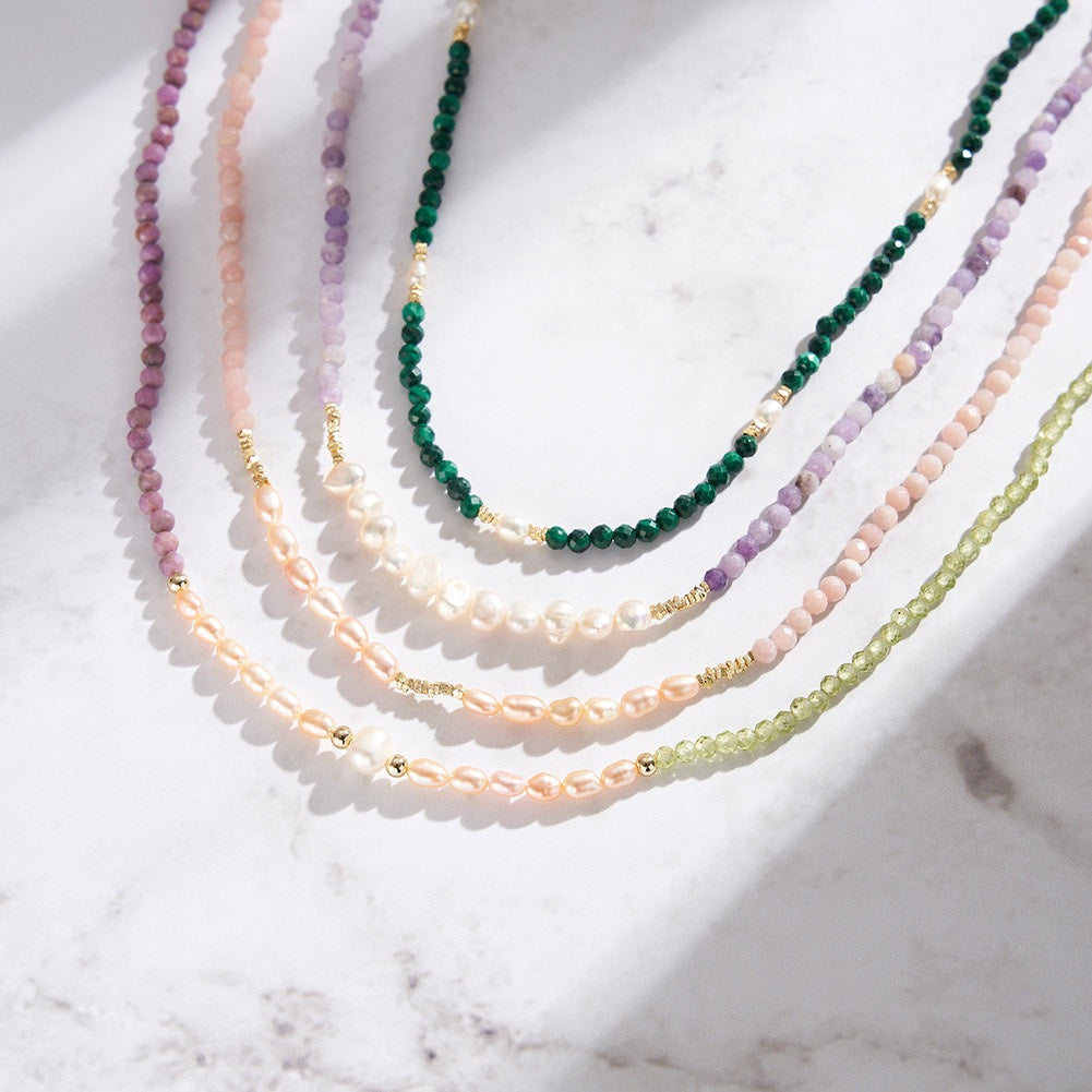 Pearl Stone Double Strand Necklace additional view 6
