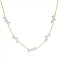 Elegant Freshwater Pearl Necklace – 925 Sterling Silver, Gold Plated