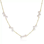 Pearl Cluster Chain Necklace Chains