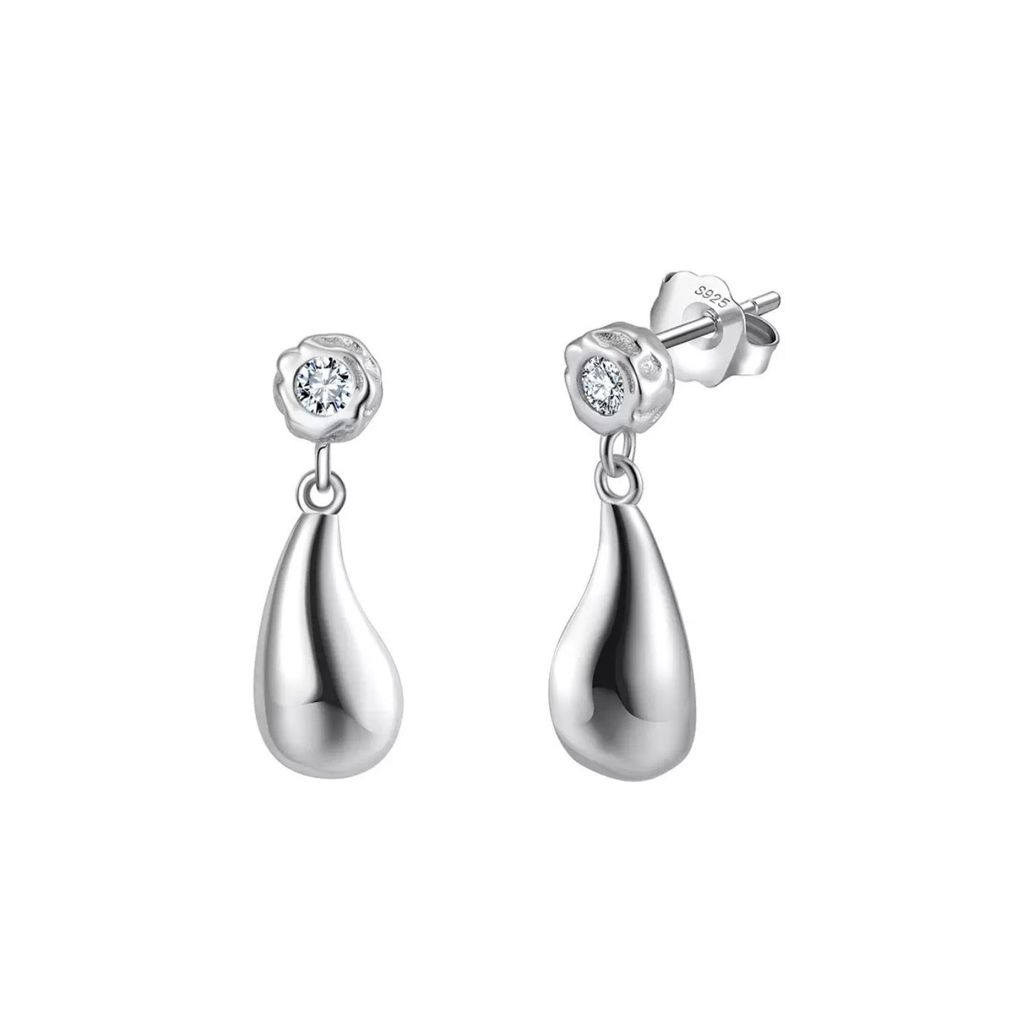 Timeless Elegance Teardrop Earrings – 925 Sterling Silver
