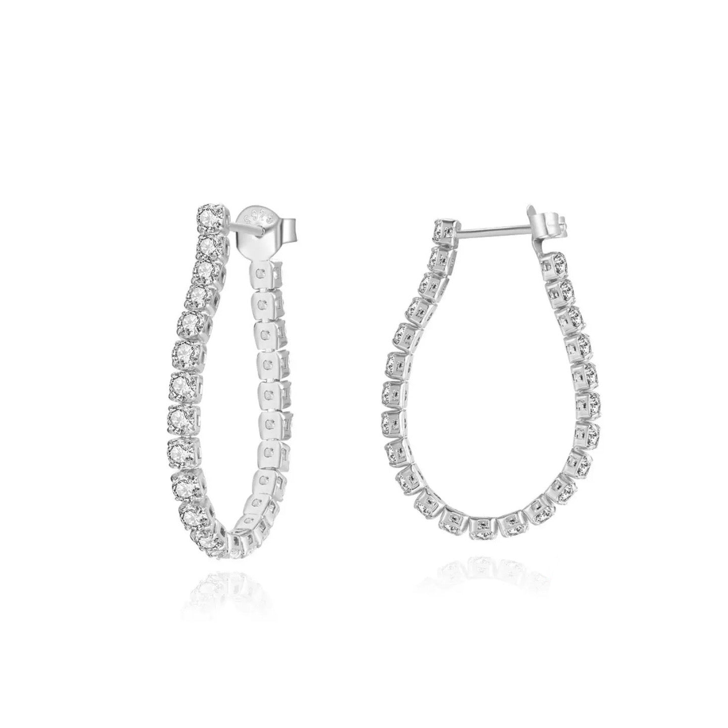 Golden Halo Hoop Earrings – 925 Sterling Silver