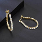 Luxe Link Huggie Hoops Hoop Earrings