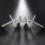 Cross Line Drop Earrings Dangle & Drop Earrings
