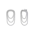 Golden Loop Layered Earrings – 925 Sterling Silver