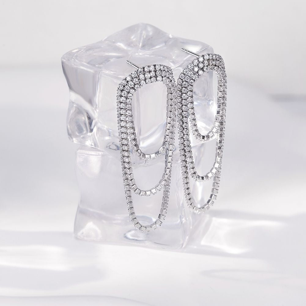 Golden Loop Layered Earrings – 925 Sterling Silver