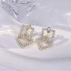Geometric Lattice Drop Earrings Dangle & Drop Earrings