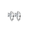Sparking Square Hoop Earrings – 925 Sterling Silver