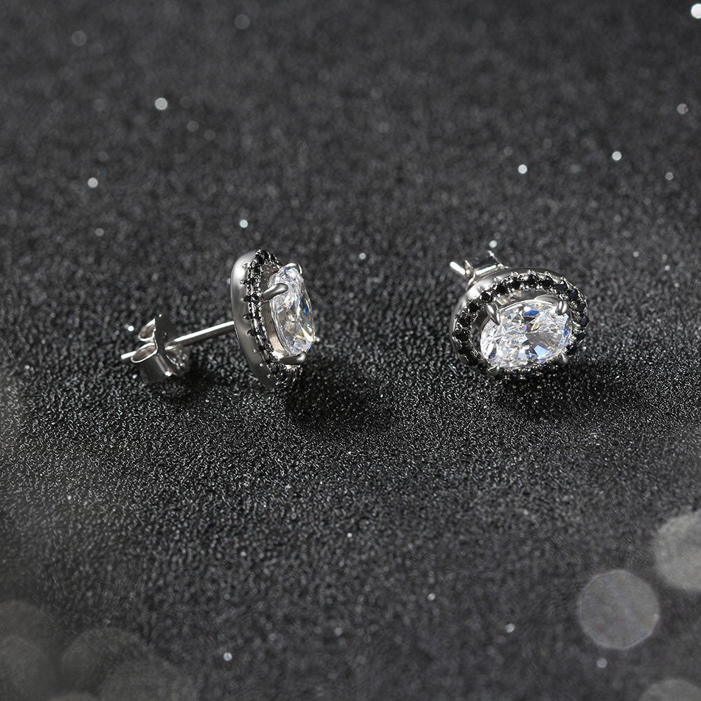 Noir Halo Stud Earrings