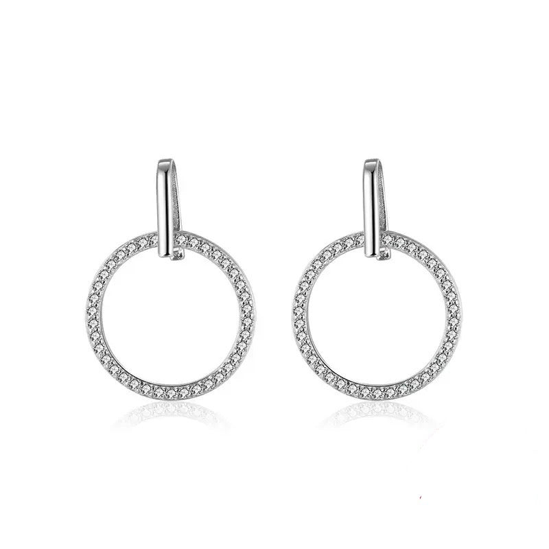 Sparkling Hoop Earrings – 925 Sterling Silver