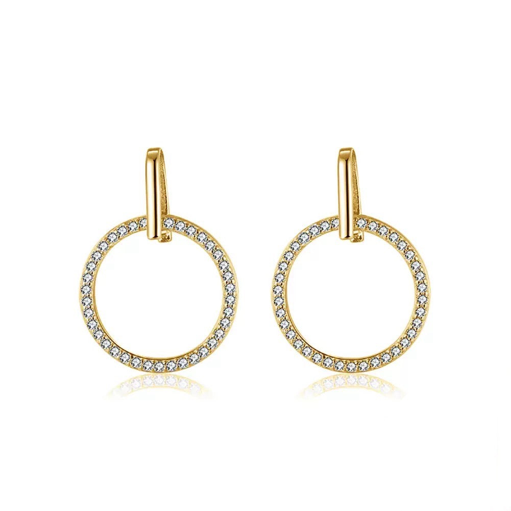 Sparkling Hoop Earrings – 925 Sterling Silver