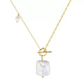 Baroque Pearl Toggle Necklace – 925 Sterling Silver