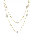 Double Line Pearl Necklace Multi-Strand Necklaces