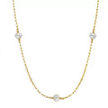 Pearl Station Link Detail Necklace product photo by Starlight