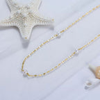 Pearl Station Chain Necklace Chains