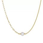 Mixed Link Pearl Necklace Chains