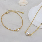 Mixed Link Pearl Necklace Chains
